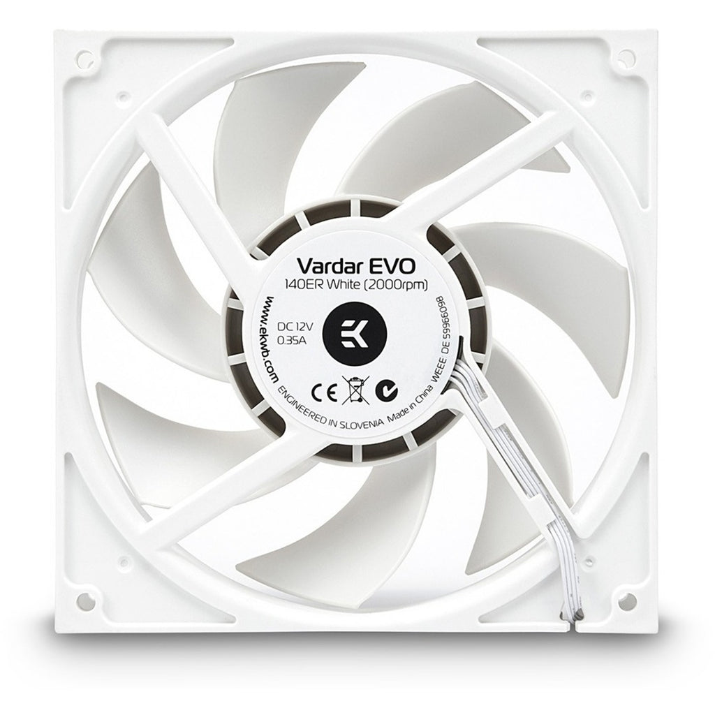 Ekwb ek-vardar evo 140er white bb (500-2000) case fan (140 x 140 x 25 mm, pwm)