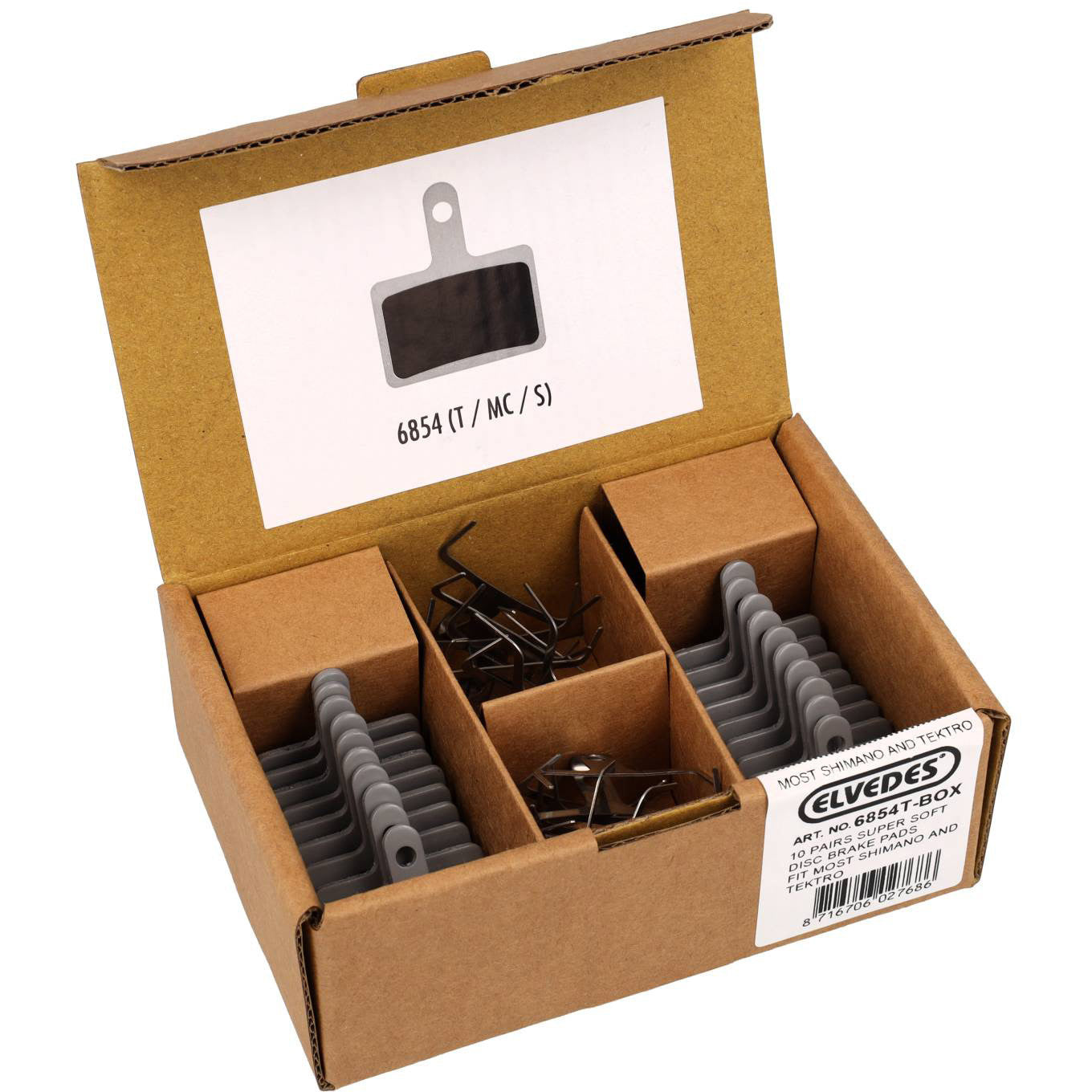 Elvedes - Schijfremblokset - organische compound (resin) - 10 paar