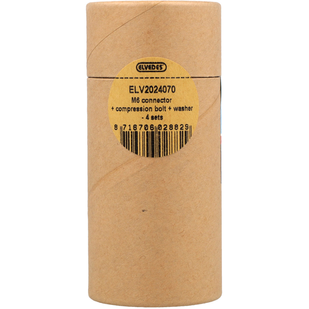 Elvedes set m6 connector, klembout en ring (4st)