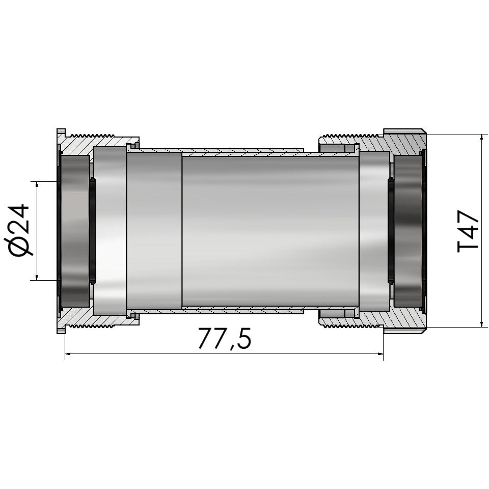 Elvedes - trapas thread fit t47a (cerv�lo) voor 24mm