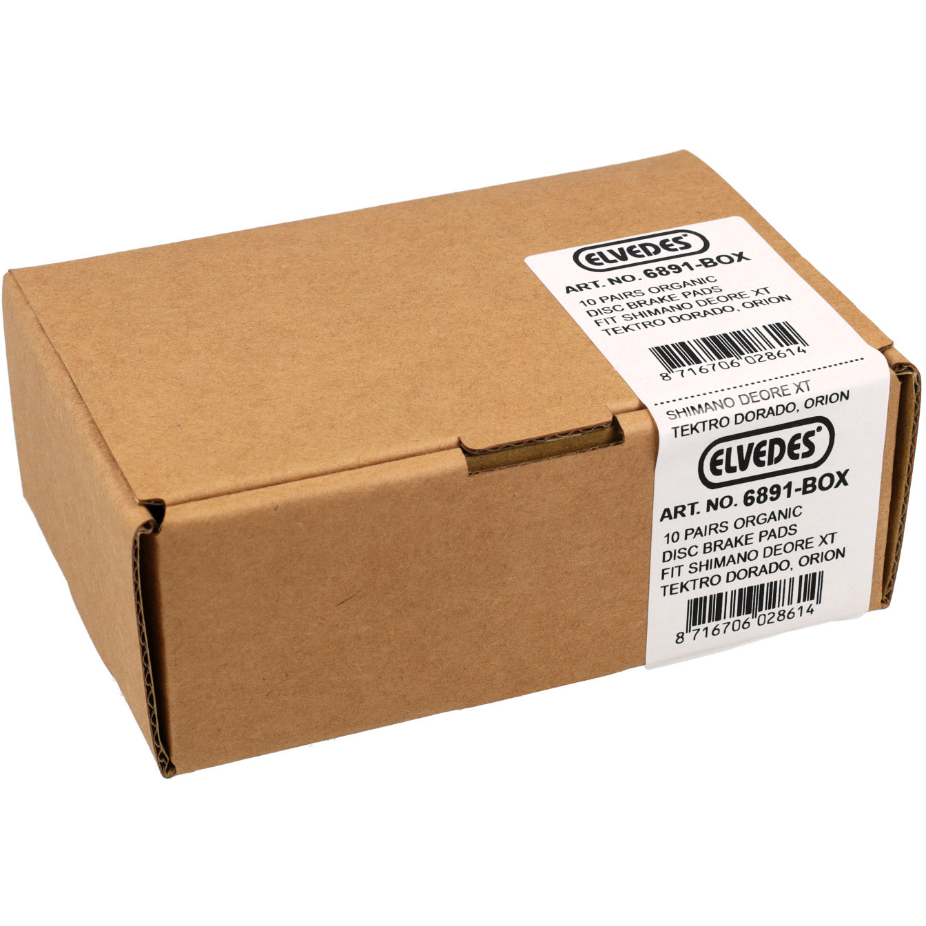 Elvedes - Rem ond. remblokset schijfrem 6891 br-m810 deore xt tektro dorado orion ds a 10 stel