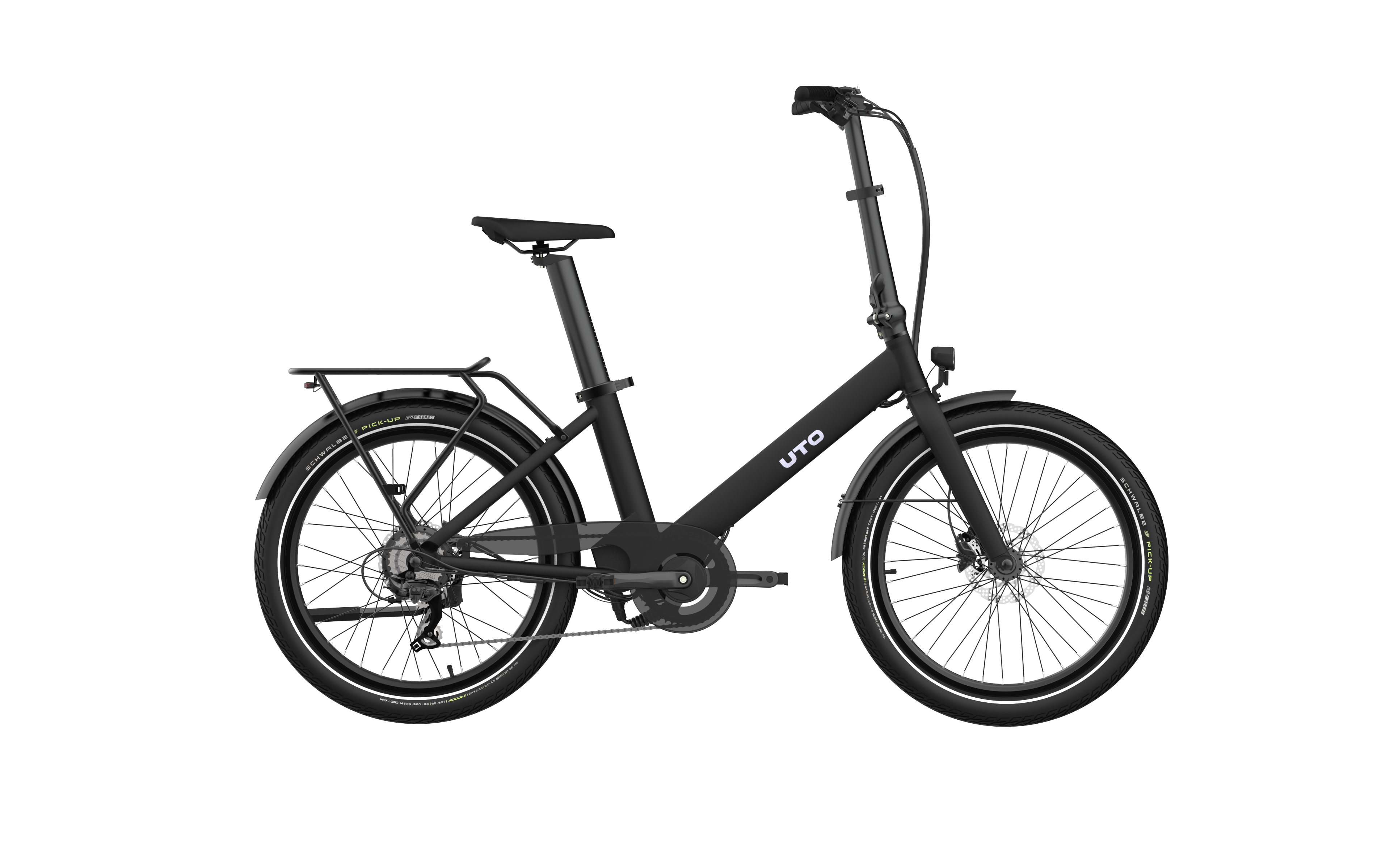 Uto elektrische compactfiets og24 v1 zwart