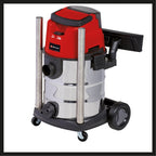 Einhell accu nat- droogzuiger te-vc 36 25 li s-solo nat- en droogzuiger (rood roestvrij staal, accu en oplader niet inbegrepen )