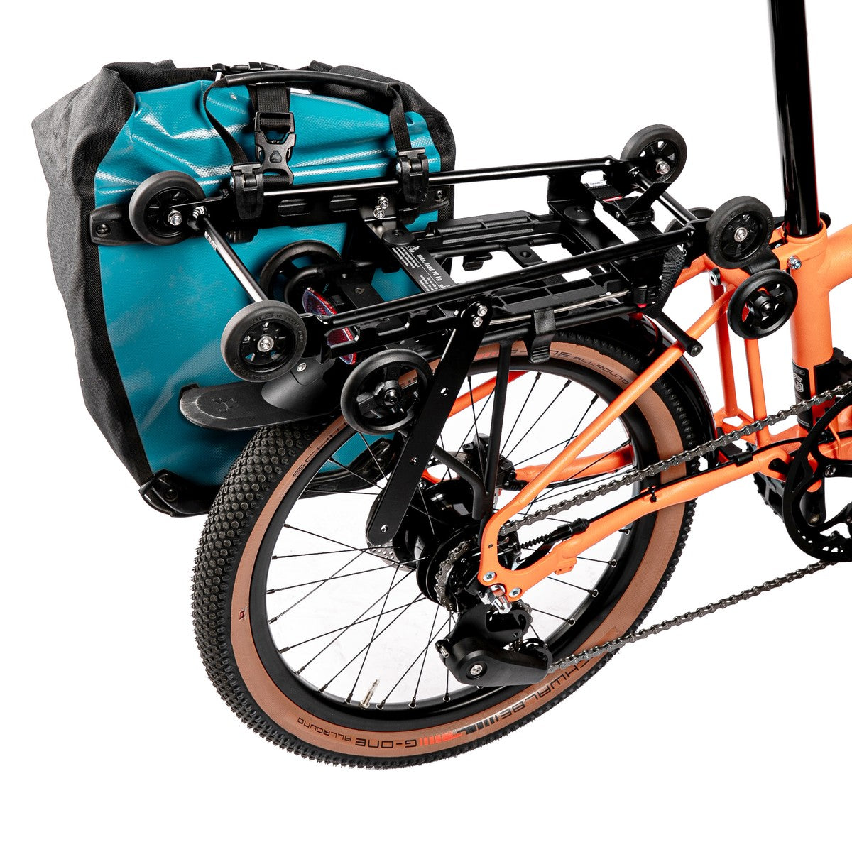 Fahrer achterdrager verlenger topcarrier brompton zwart