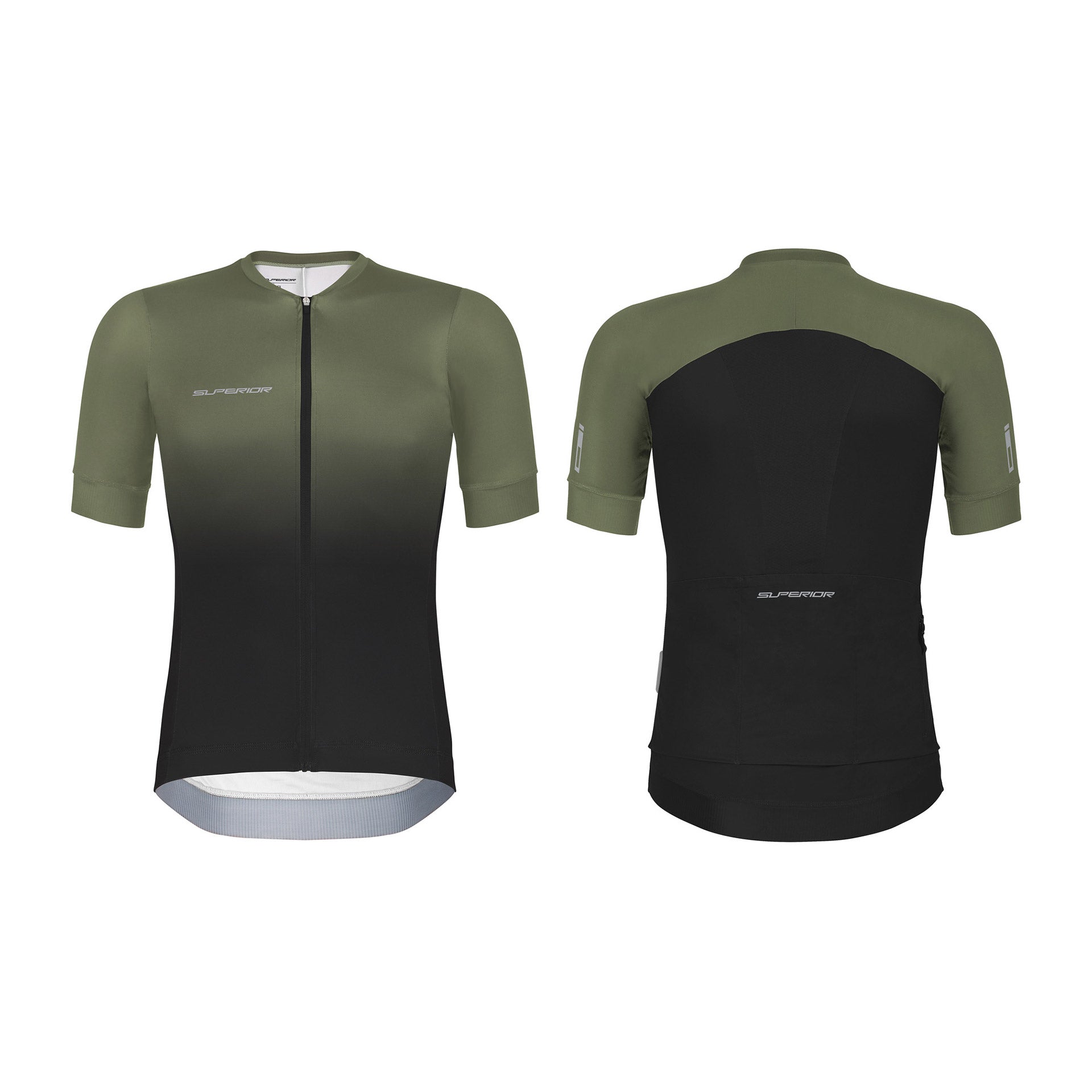 Superior - Superior race jersey ss heren maat m olijf/zwart
