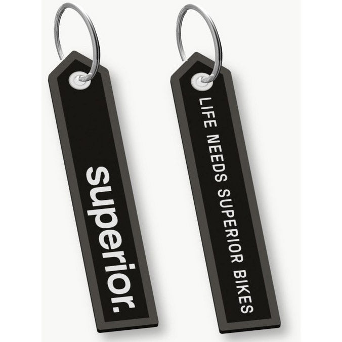 Superior sleutelhanger zwart wit