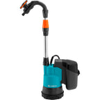 Gardena accu regentonpomp 2000 2 18v p4a set dompel- en drukpompen (turquoise grijs, 14602-20, accu inbegrepen)