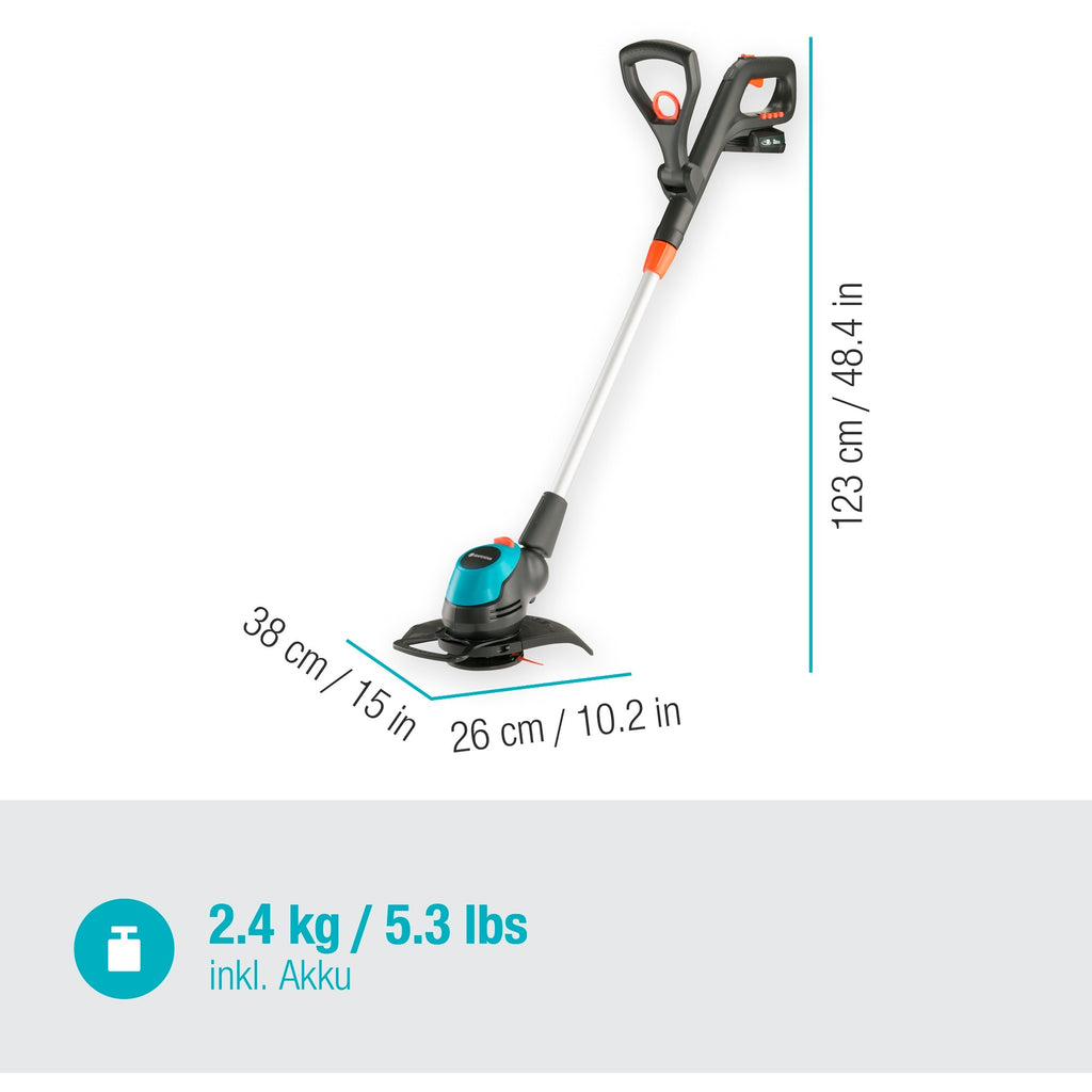 Gardena accu trimmer easycut 2318v p4a set