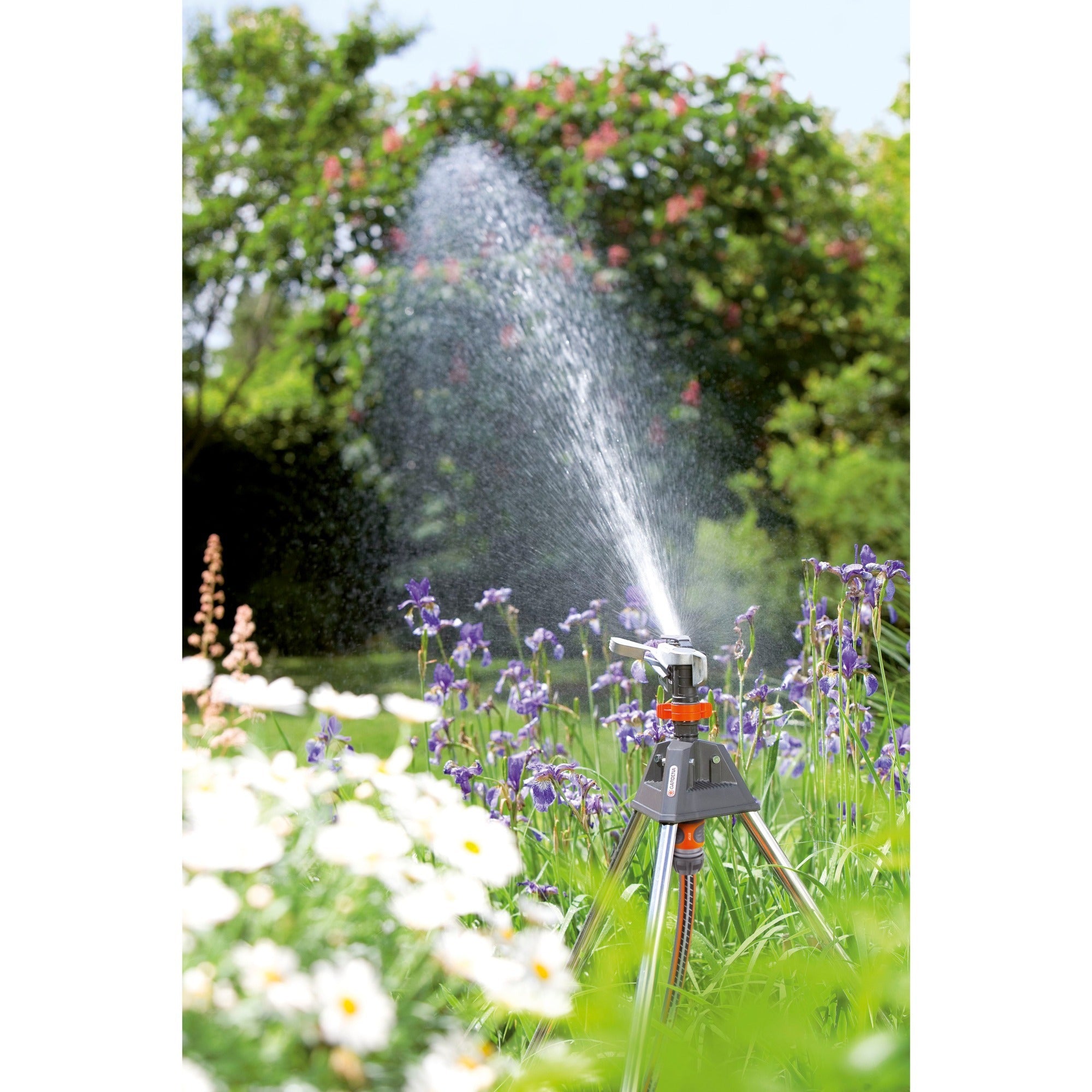 Gardena premium pulserende hoogtesproeier (zilver zwart, 8138-20)