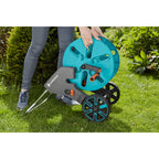 Gardena slangenwagen aquaroll m easy set (turquoise grijs, 18517-20)