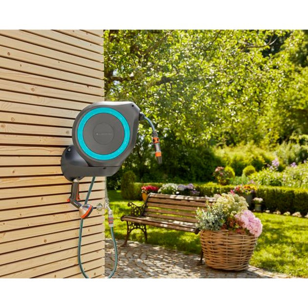 Gardena wandslangenbox 15 rollup s blauwe rand