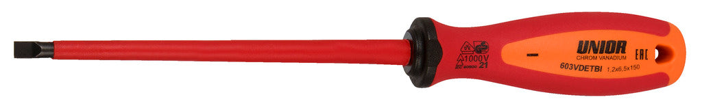Unior schroevendraaier vde geisoleerd plat 3.5x100
