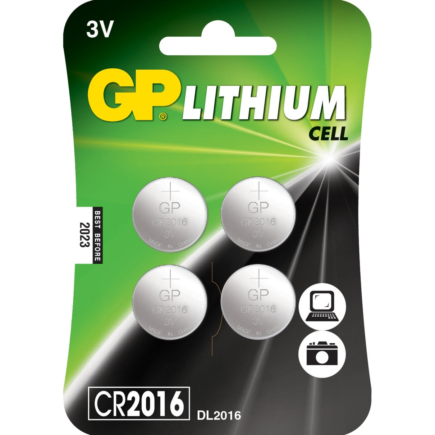 Gp cr2016 lithium 3volt blister 4 3212335
