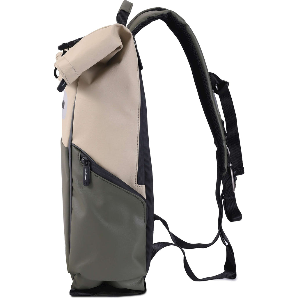 Hedgren commute bike chain rugtas 18,2l beige olive