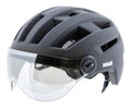 Mirage - Helm e-bike 55-58cm zwart nta visier led magneetsl.