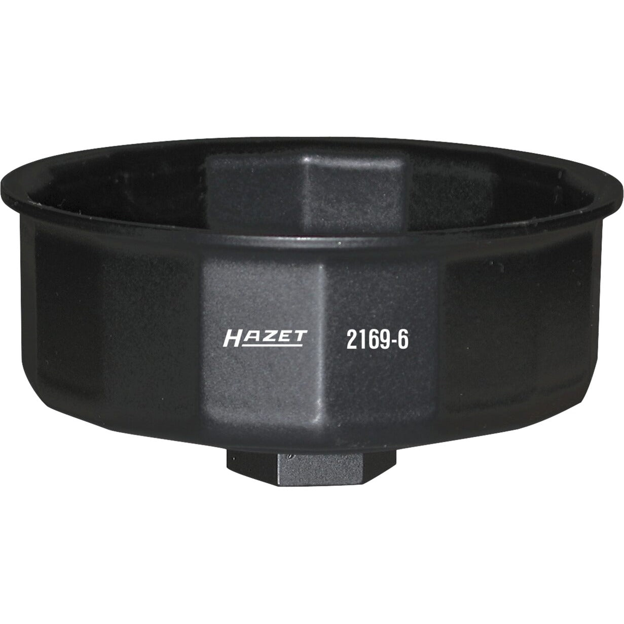 Hazet oliefitersleutel 2169-6 · 1 2 inch (12,5 mm) vierkant hol · buiten-16-kant-profiel · sw 86 mm