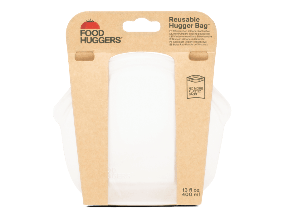 Food huggers herbruikbare bewaarzak - 400ml - clear