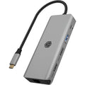 Icy box ib-dk4012-cpd dockingstation (aluminium, hdmi, usb-a, displayport, sd microsd-kaartlezer)