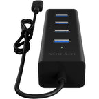 Icy box ib-hub1409-c3 usb-hub (zwart, 4x usb-a 3.2 (5 gbit s), 1x usb-c 3.2 (5 gbit s))