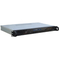 Inter-tech 1u k-125l rack behuizing (zwart | 2x usb-a)