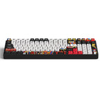 Iqunix f97 graffiti diary wireless mechanical keyboard, gaming toetsenbord (zwart wit, us lay-out, cherry mx red, rgb leds, 96%, hot-swappable, pbt, 2.4ghz | bluetooth 5.1 | usb-c)
