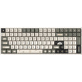 Iqunix f97 hitchhiker wireless mechanical keyboard, gaming toetsenbord (grijs wit, us lay-out, cherry mx brown, rgb leds, 96%, hot-swappable, pbt, 2.4ghz | bluetooth 5.1 | usb-c)