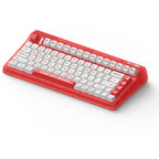 Iqunix og80 joy vendor wireless mechanical keyboard, gaming toetsenbord (grijs wit, us lay-out, cherry mx brown, rgb leds, 80% (tkl), hot-swappable, pbt, 2.4ghz | bluetooth 5.1 | usb-c)