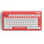 Iqunix og80 joy vendor wireless mechanical keyboard, gaming toetsenbord (rood wit, us lay-out, cherry mx silent red, rgb leds, 80% (tkl), hot-swappable, pbt, 2.4ghz | bluetooth 5.1 | usb-c)