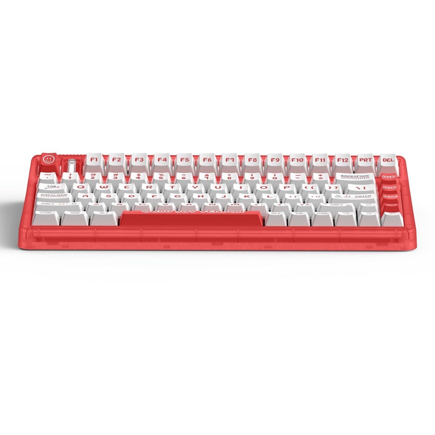 Iqunix og80 joy vendor wireless mechanical keyboard, gaming toetsenbord (rood wit, us lay-out, cherry mx silent red, rgb leds, 80% (tkl), hot-swappable, pbt, 2.4ghz | bluetooth 5.1 | usb-c)
