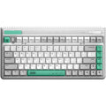 Iqunix og80 wormhole wireless mechanical keyboard, gaming toetsenbord (grijs groen, us lay-out, cherry mx brown, rgb leds, 80% (tkl), hot-swappable, pbt, 2.4ghz | bluetooth 5.1 | usb-c)
