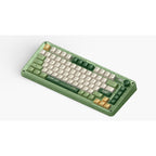 Iqunix zx75 camping wireless mechanical keyboard, gaming toetsenbord (groen oranje, us lay-out, iqunix moonstone, rgb leds, 75%, hot-swappable, double-shot pbt, 2.4ghz | bluetooth 5.1 | usb-c)