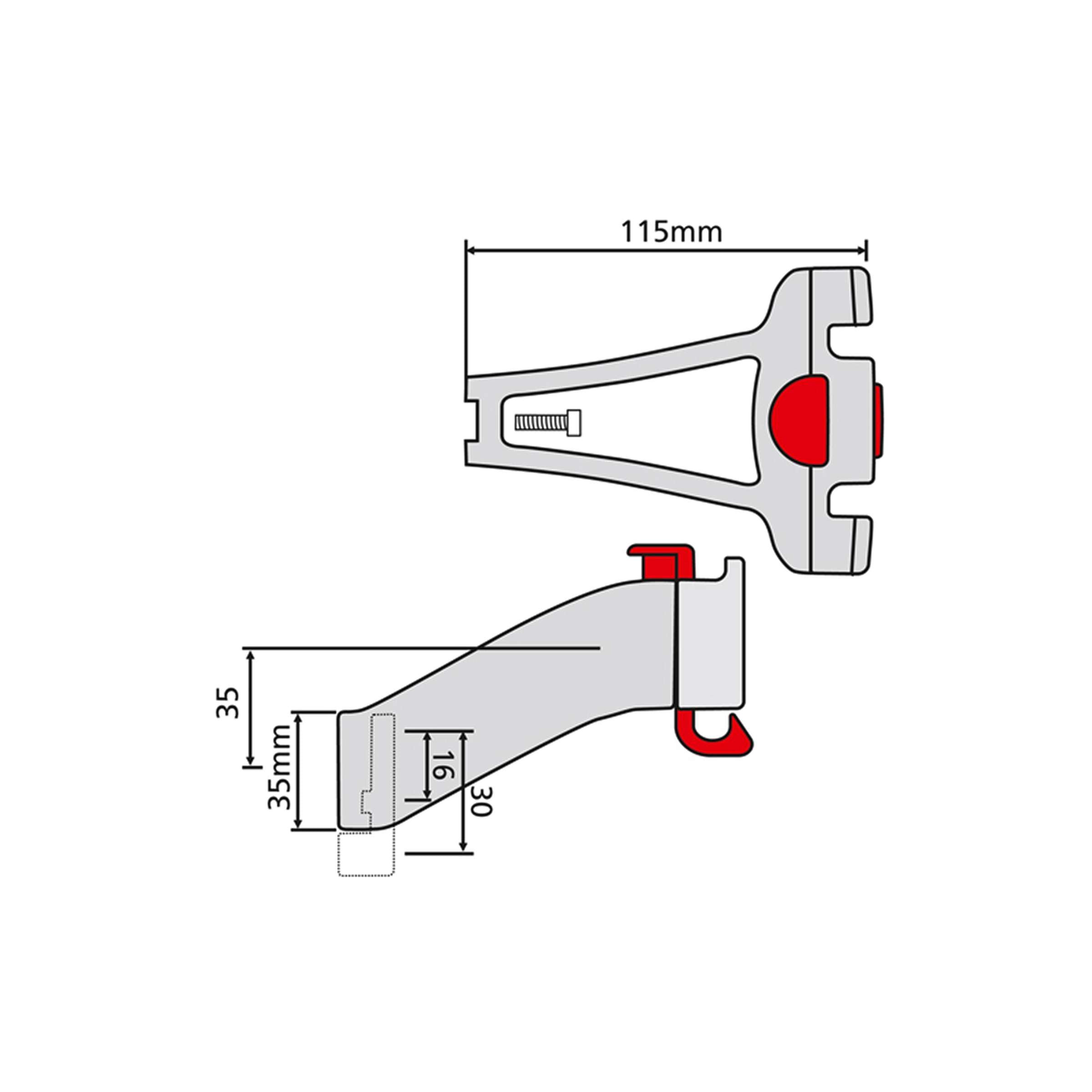 Klickfix - Klickfix balhoofd adapter tbv ahead adapter 1-1/8
