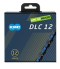 Kmc ketting dcl12 waxed 12 speed 126 links zwart blauw incl. missinglink