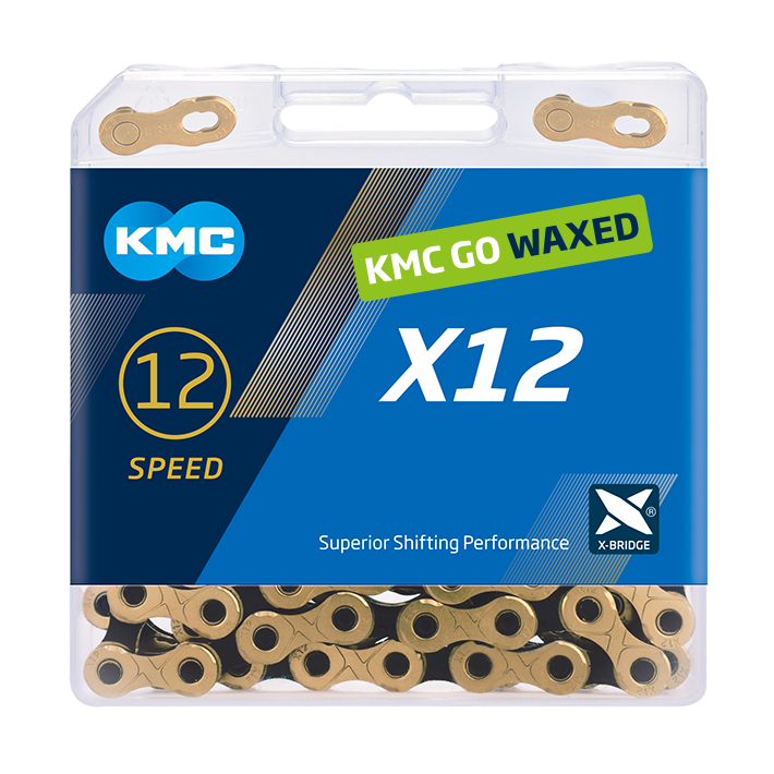 KMC - X12 waxed - ti-n - gold/black