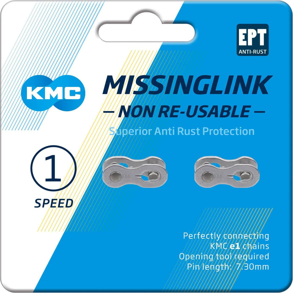 KMC MissingLink E1/E8 EPT, 3/32, 2 pièces, argent