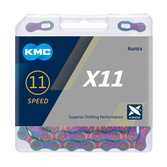 Chaîne KMC 1/2-11/128" 118L X11 Bleu Aurore