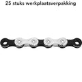KMC - Ds ketting x12 silver/black 126s bulk waxed (25)