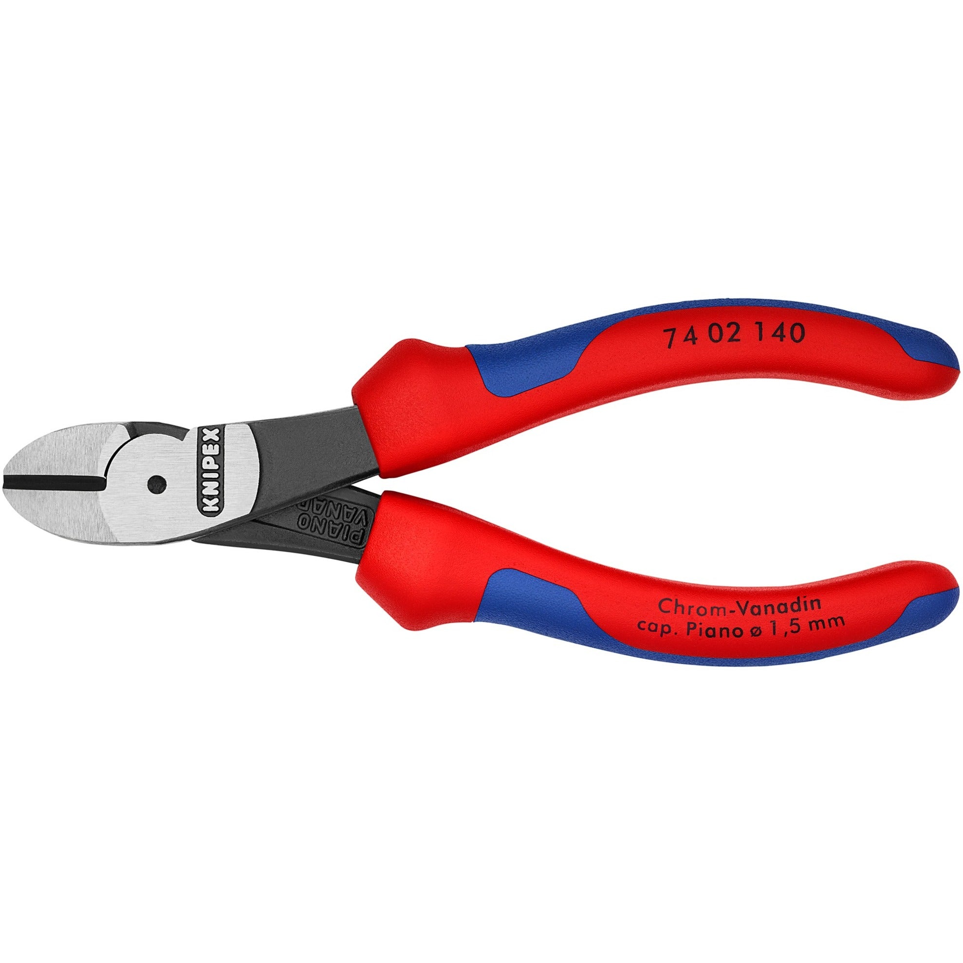 Knipex kracht-zijsnijtang 74 02 140 kniptang (rood)
