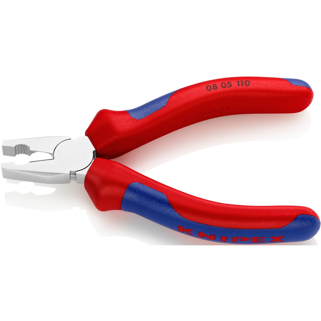 Knipex mini kombi-tang 08 05 110 combinatietang (rood blauw, lengte 110mm)