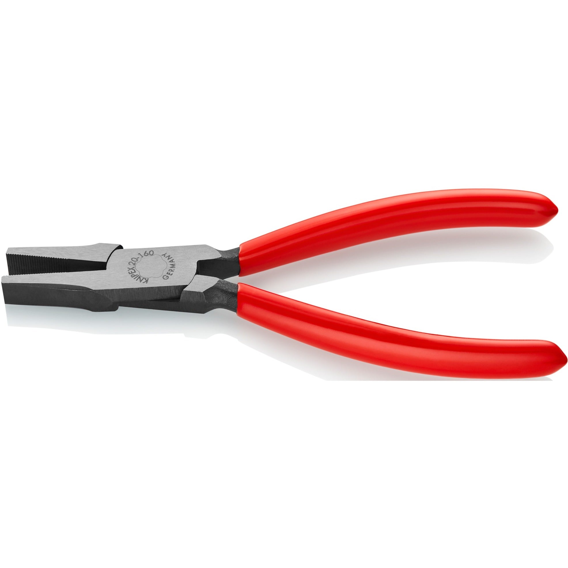 Knipex platbuigtang zwart geatramenteerd met kunststof bekleed 160 mm - 2001160