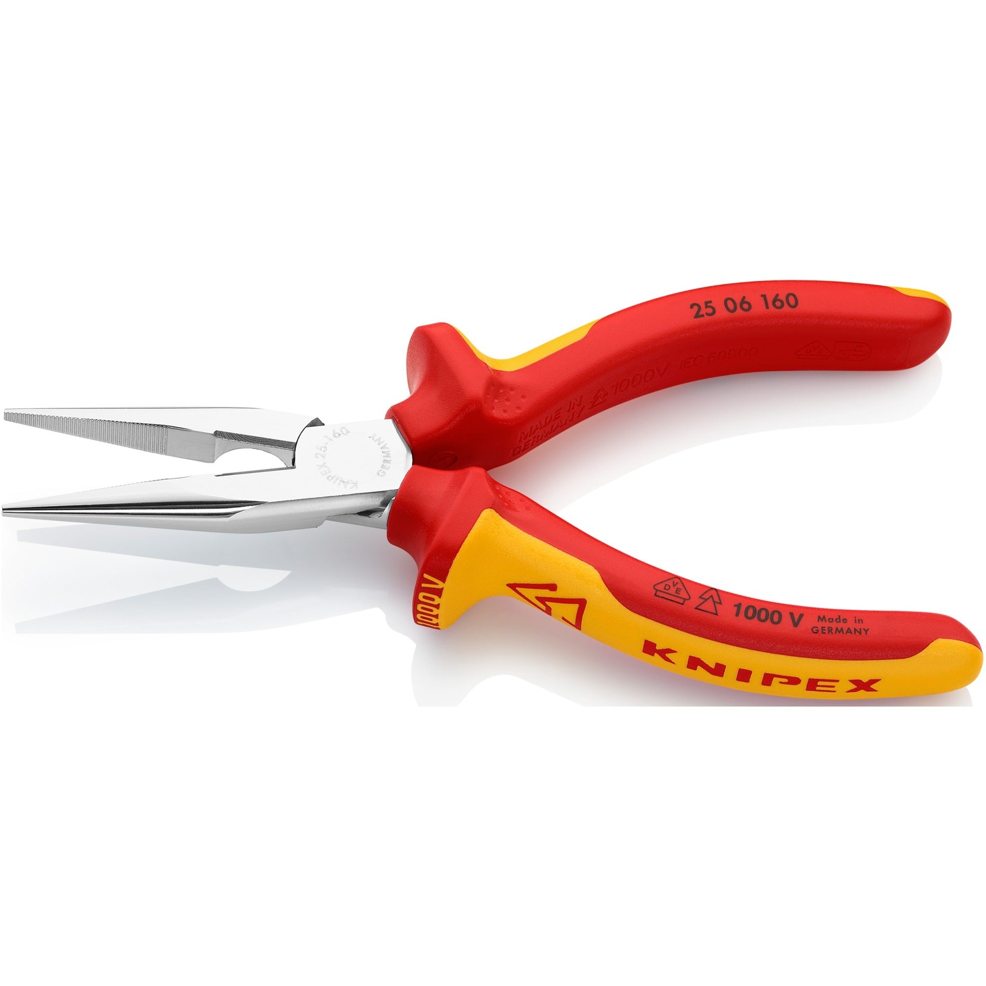 Knipex radiotang recht met zijsnijder | 160 mm | vde - 2506160
