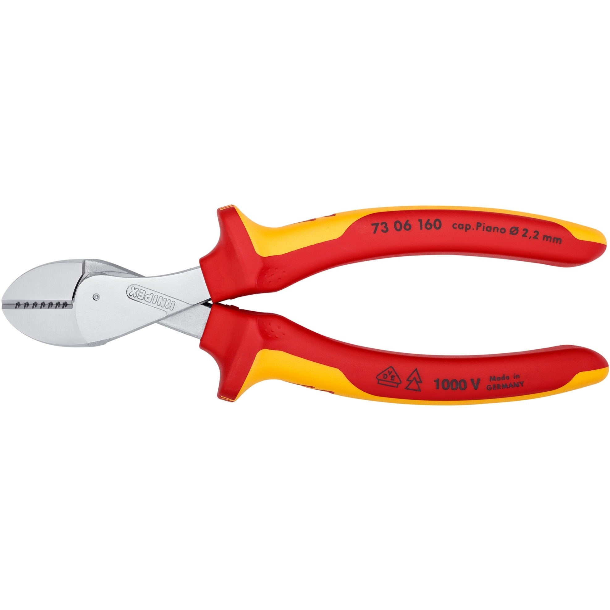 Knipex x-cut compacte zijsnijtang 73 06 160 kniptang (geel)