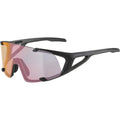 Alpina Lunettes HAWKEYE S QV noir mat/arc-en-ciel miroir.Cat.1-3