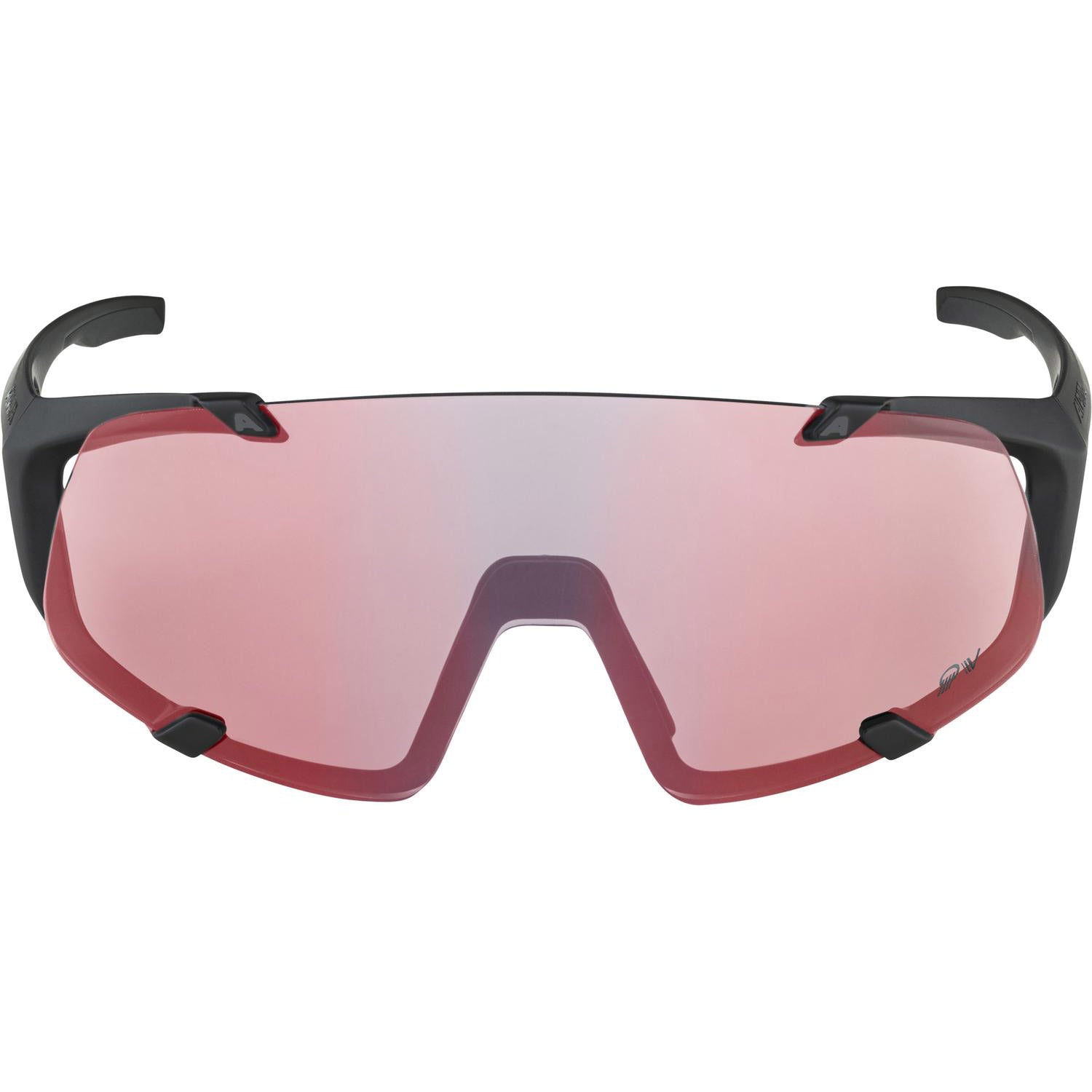 Alpina Lunettes HAWKEYE S QV noir mat/arc-en-ciel miroir.Cat.1-3