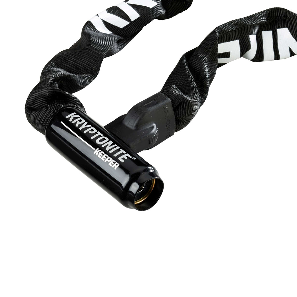 Kryptonite keeper 785-ketting met geïntegreerd slot – kettingslot fiets – fietsslot met ketting voor elektrische fiets – 85 cm – staal – zwart