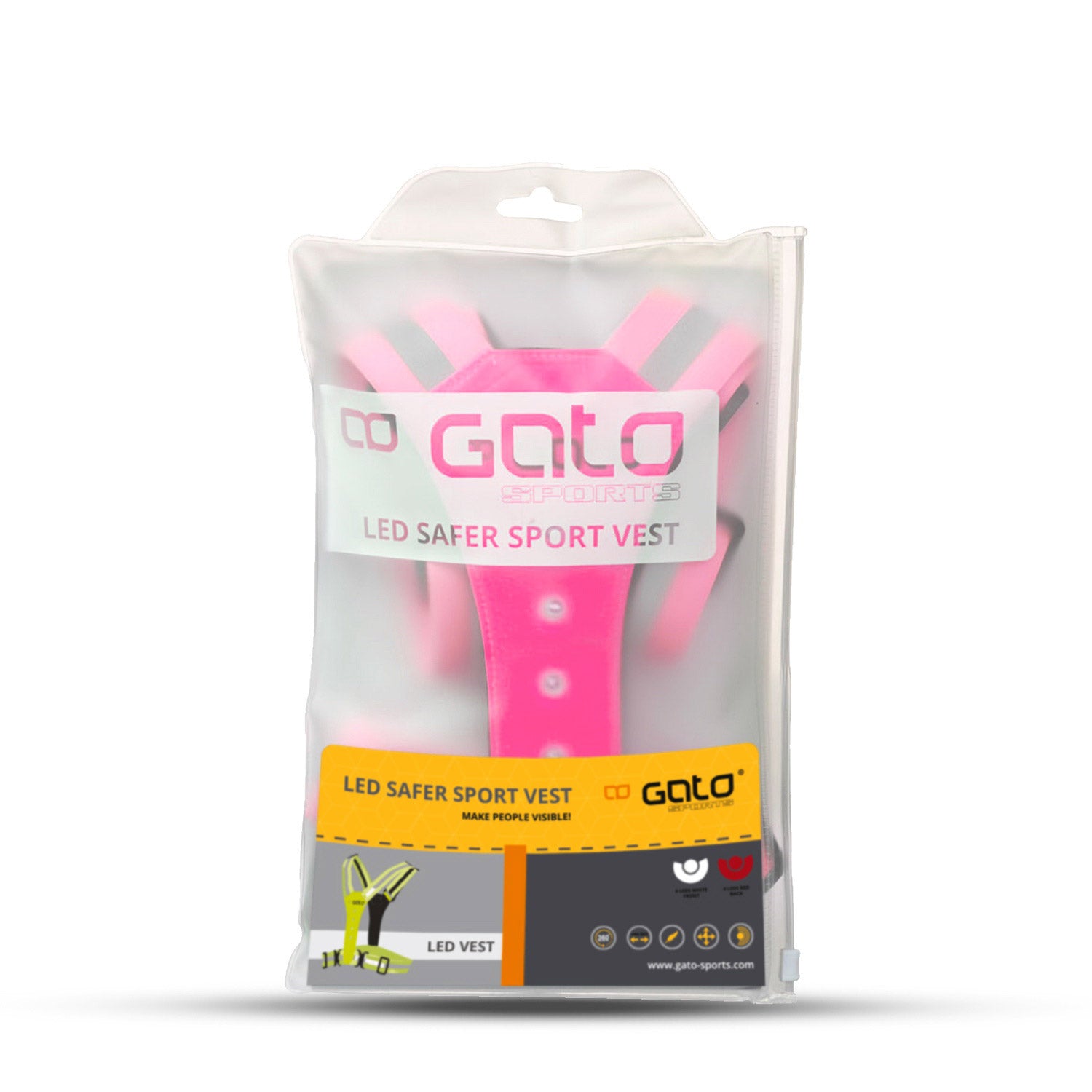 Gato - Gato safer sport led vest hot pink one size