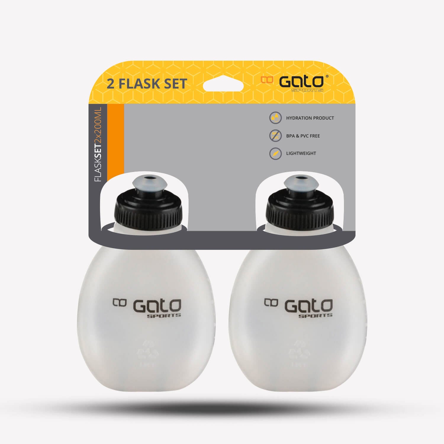 Gato - Gato 2 flask set black one size