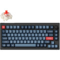 Keychron v1 max-d1, toetsenbord (zwart, us lay-out, gateron jupiter red, rgb leds, 75%, double-shot pbt, hot swap, 2.4 ghz | bluetooth | usb-c, knob)