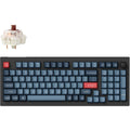 Keychron v5 max-d3, toetsenbord (zwart, us lay-out, gateron jupiter brown, rgb leds, 96%, double-shot pbt, hot swap, 2.4 | bluetooth | usb-c, knob)