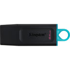 Kingston datatraveler exodia 64 gb usb-stick (zwart turquoise, dtx 64gb)